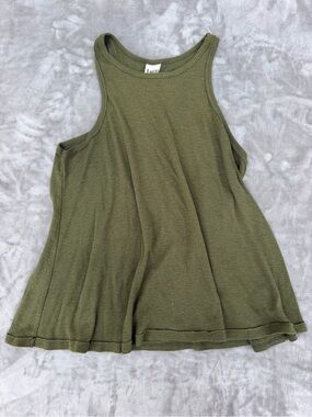 Free People Olive Swing Ribbed Tank